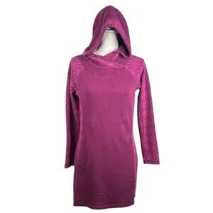 Prana Burgundy Athlesiure Activewear Yoga Running Outdoors Hoodie Dress Size S